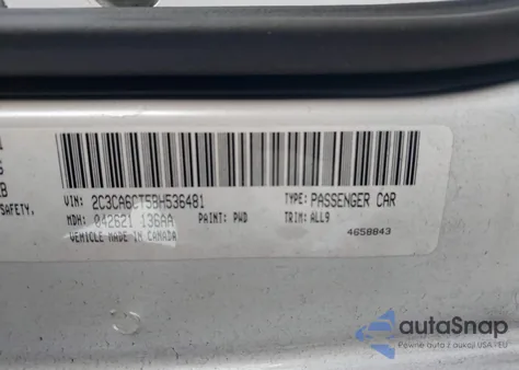 2011 Chrysler 300C from USA, damaged, VIN 2C3CA6CT5BH536481